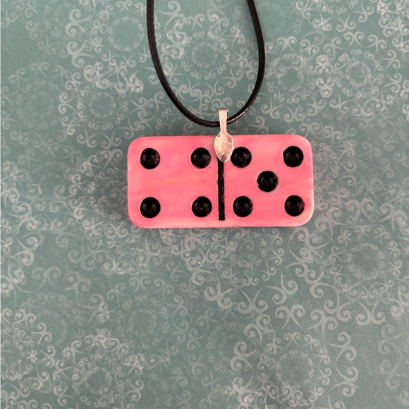 Domino necklace vintage lady - Picture 2 of 4